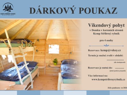 Nově dárkové poukazy na pobyty u nás